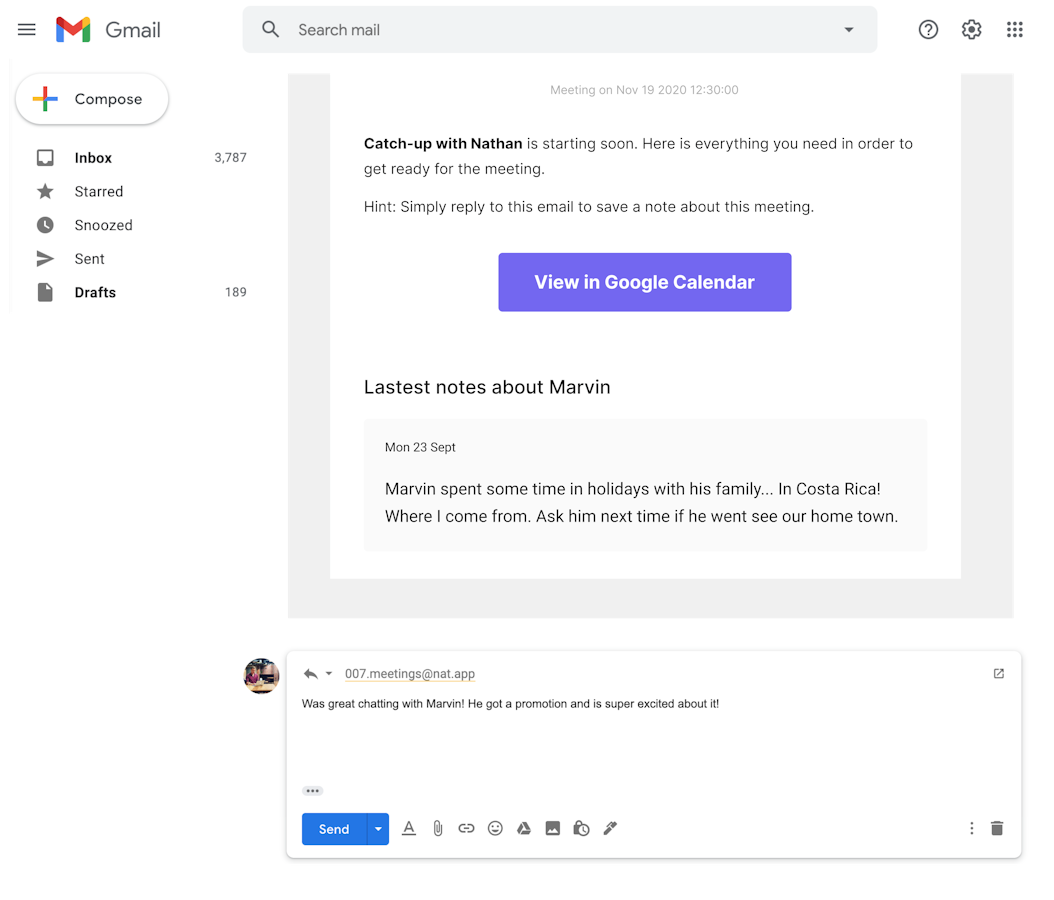 Easiest way to take notes about your contacts and resurface them