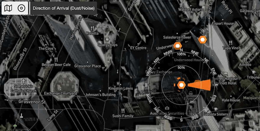 SiteHive Dashboard maps key device data