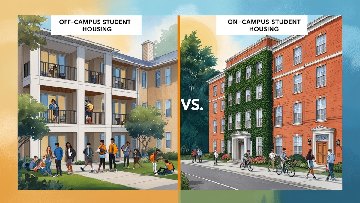 Off campus student housing vs. On campus student housing
