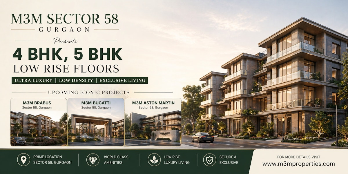 M3M Sector 58 Gurgaon – Redefining Ultra-Luxury Living on Golf Course Extension Road
