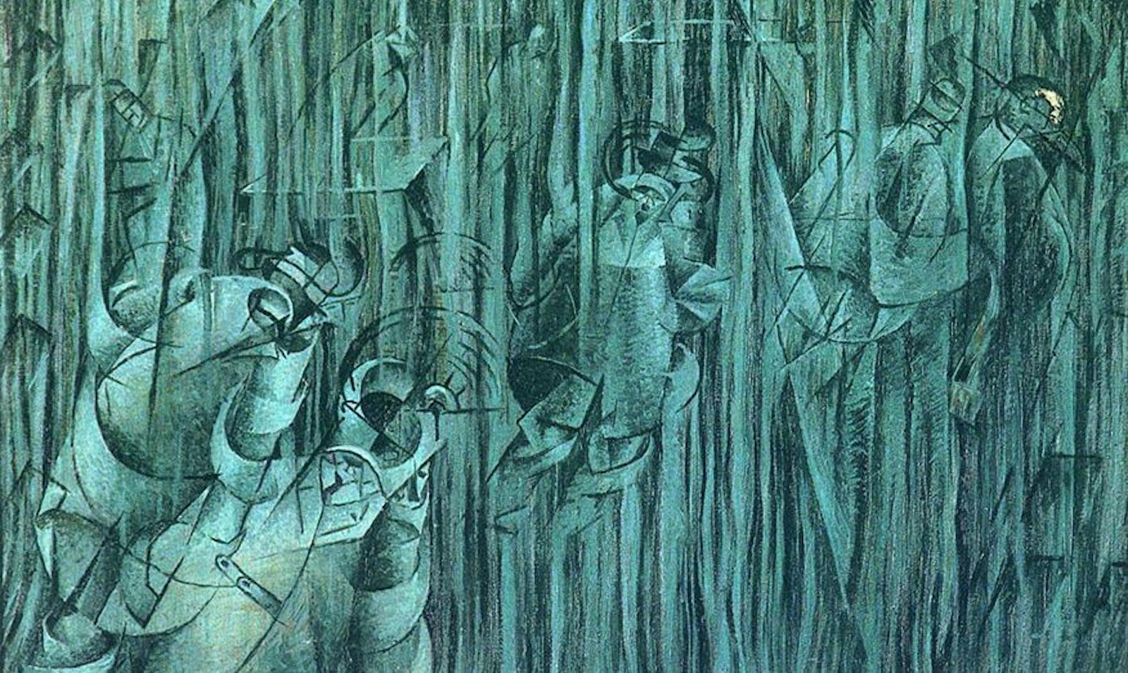 Umberto Boccioni. — « États d’esprit III : ceux qui restent », 1911.