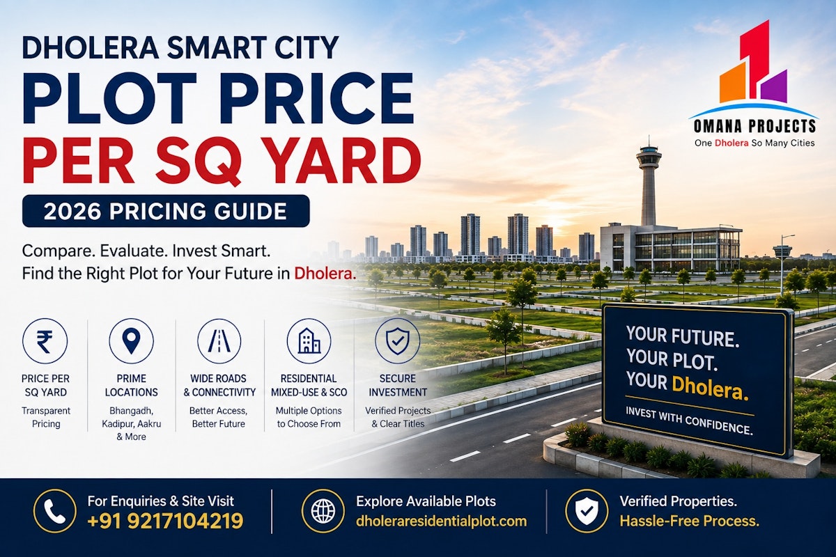Dholera Smart City Plot Price Per Sq Yard: 2026 Pricing Guide