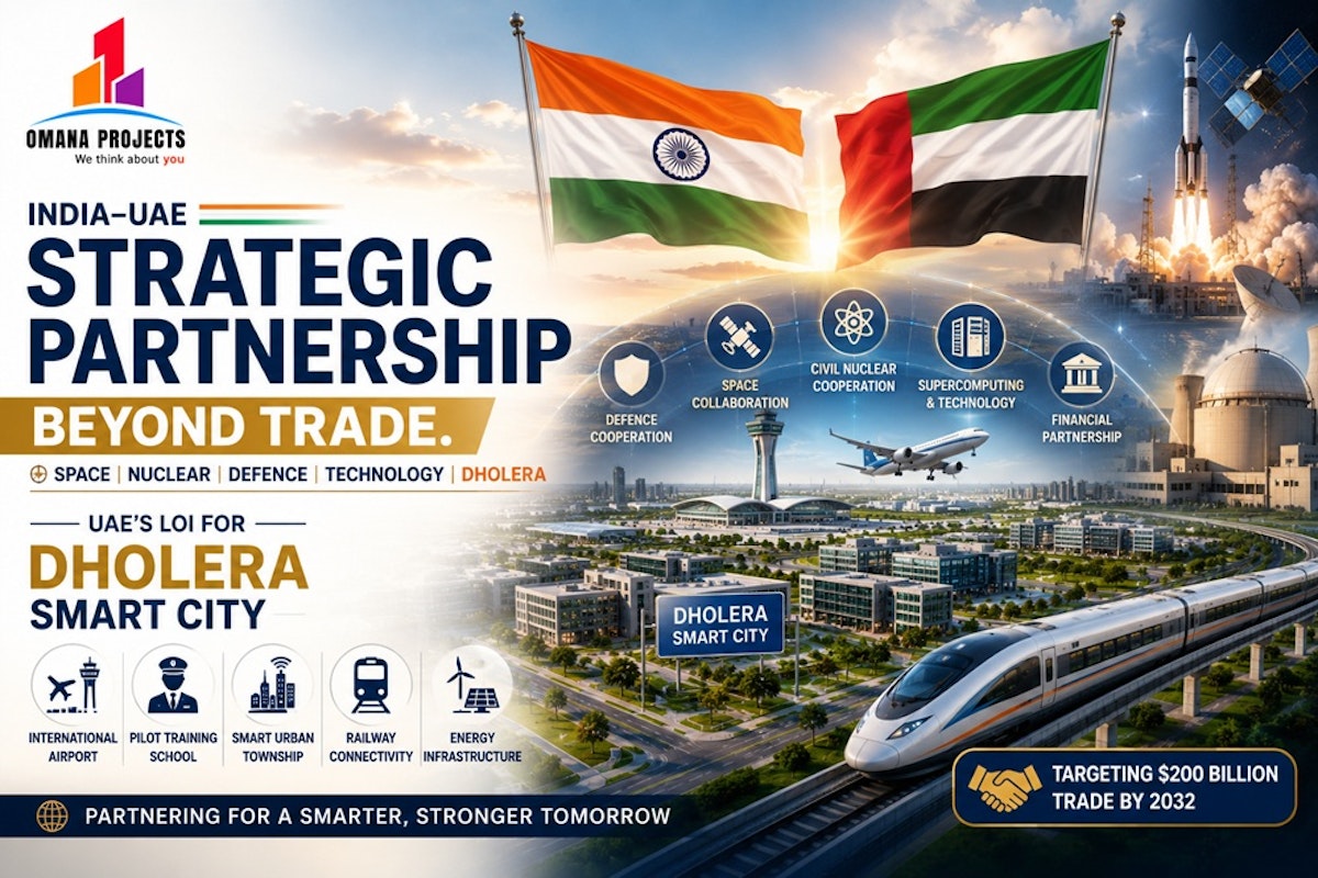 Nuclear Reactors, Space Academies, and Dholera Smart City Inside India-UAE's Bigger Strategic Pact