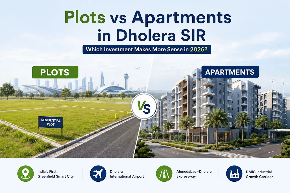 Describing Apartments vs Plots in Dholera: Which Is Better?