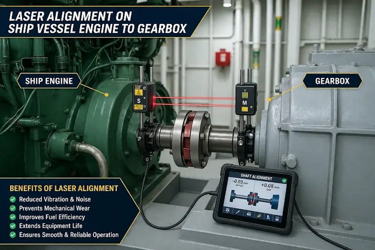 Laser Shaft Alignment of Ship Gearbox & Engine in Lucknow