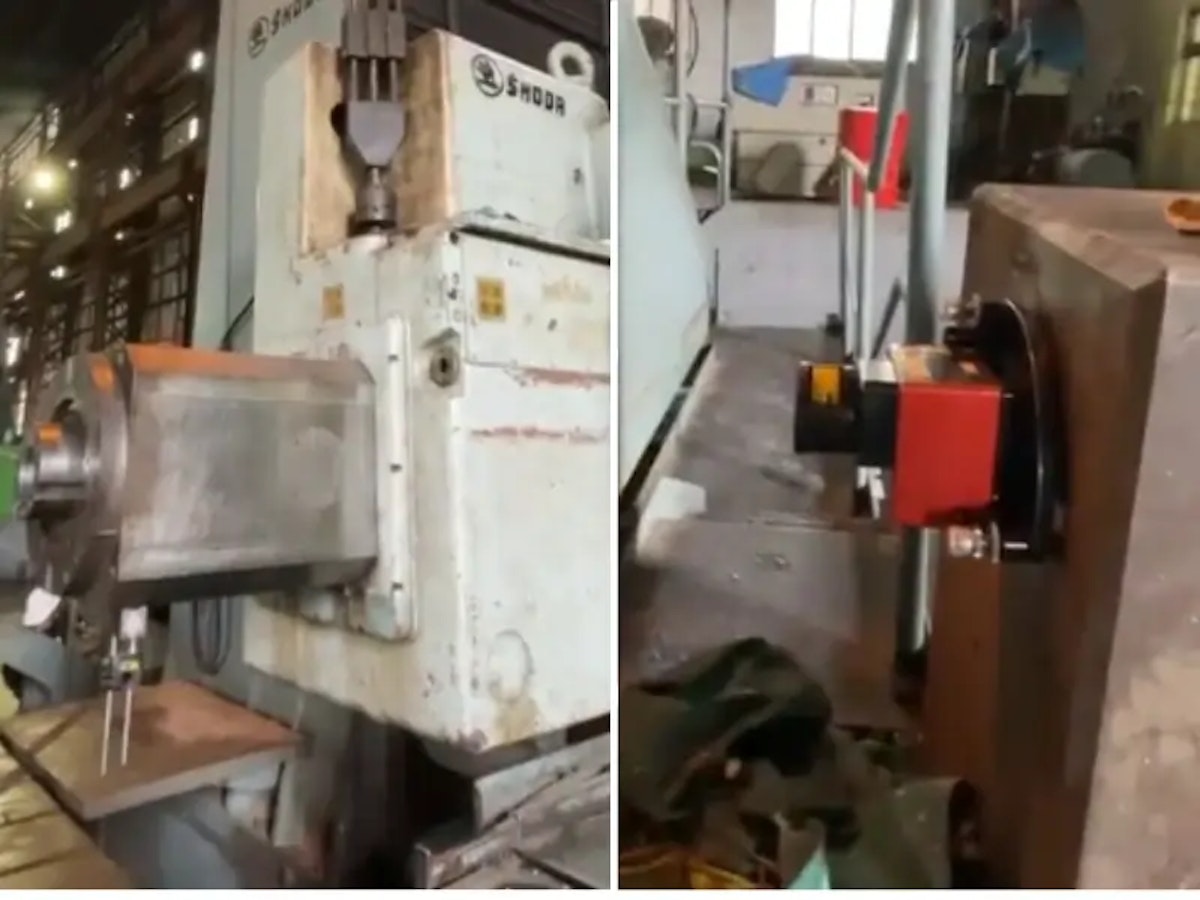 Laser Alignment & Straightness Checking for SKODA Boring Machine