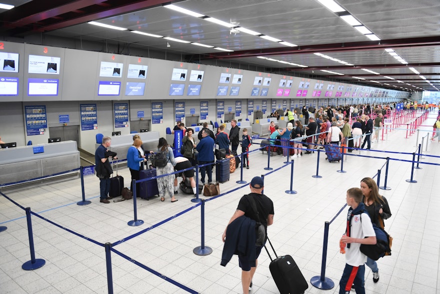 Airport meet and greet arrival area