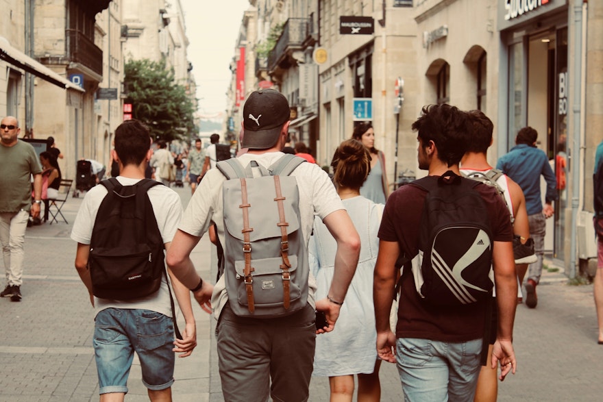 students visiting Paris with their school