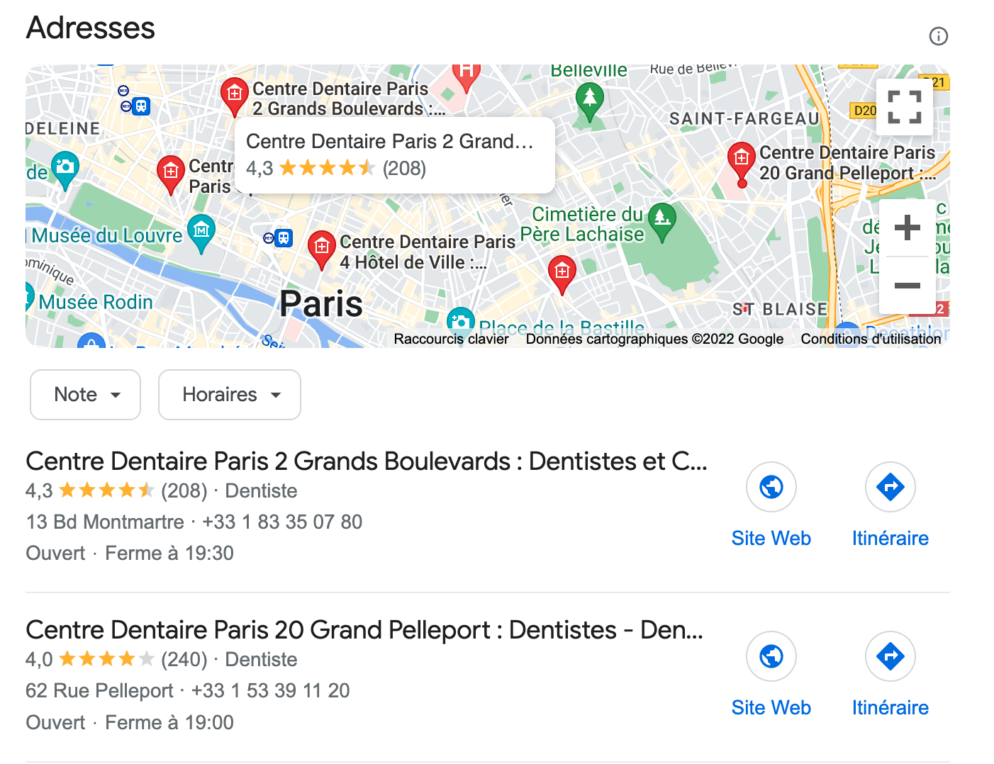 Google classement pour cabinet dentaire paris.png