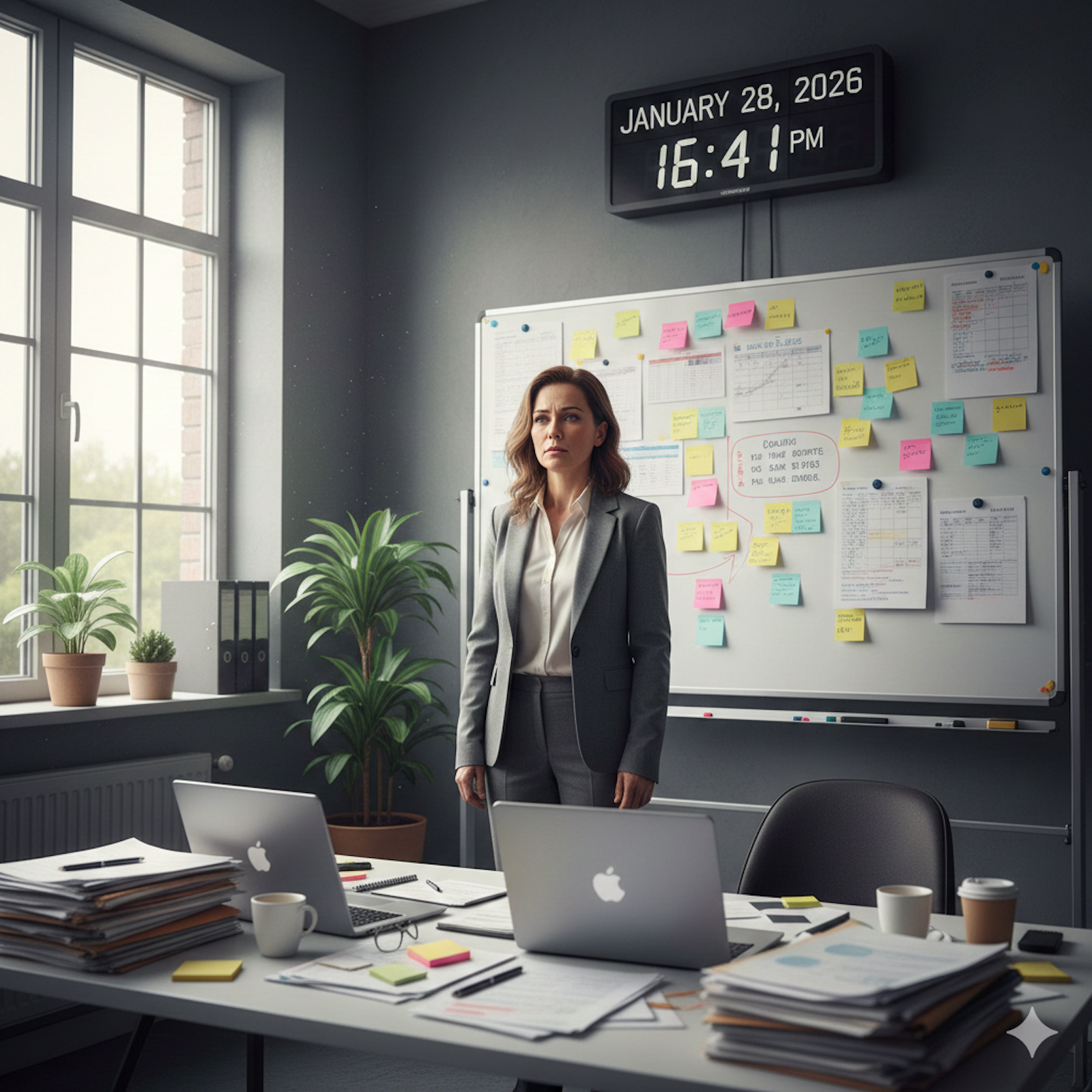 Responsable de secteur aide à domicile devant son planning surchargé symbolisant la charge mentale de l'organisation quotidienne