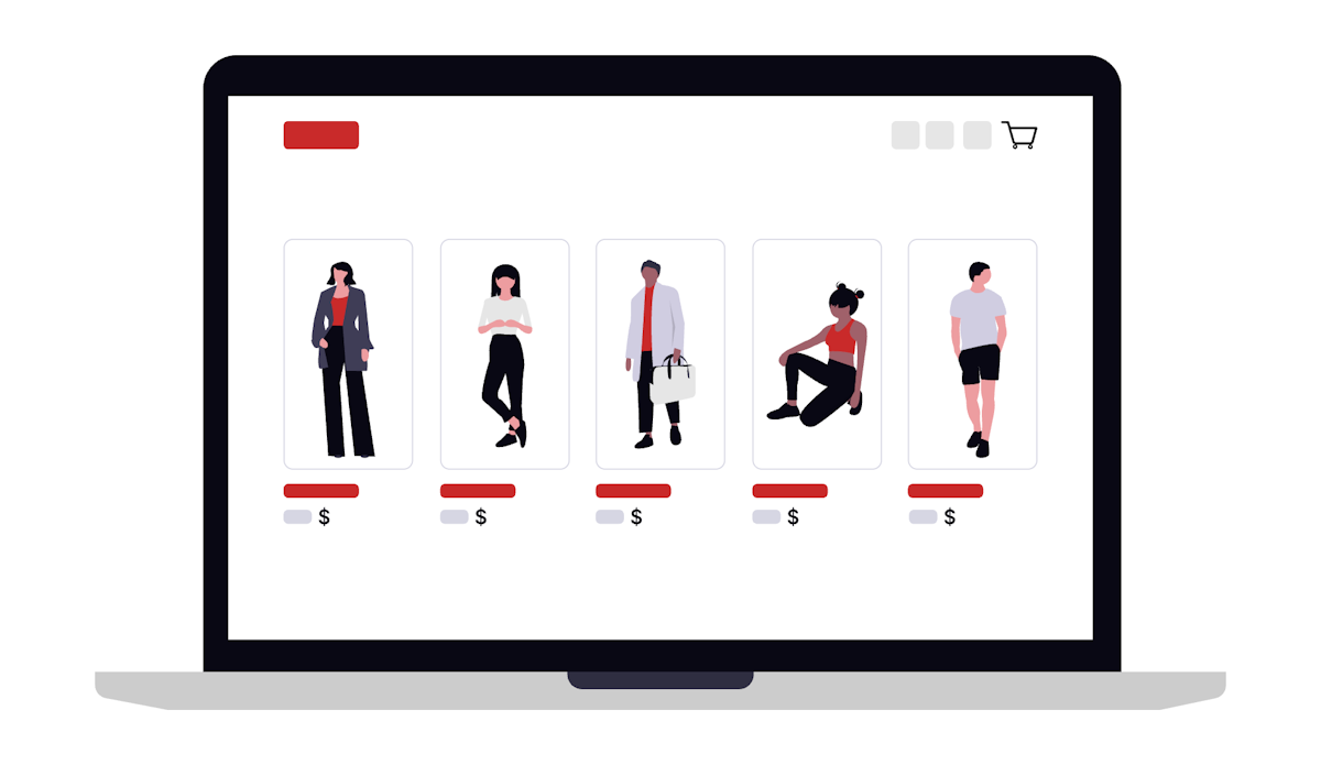 E-commerce store product category listing.