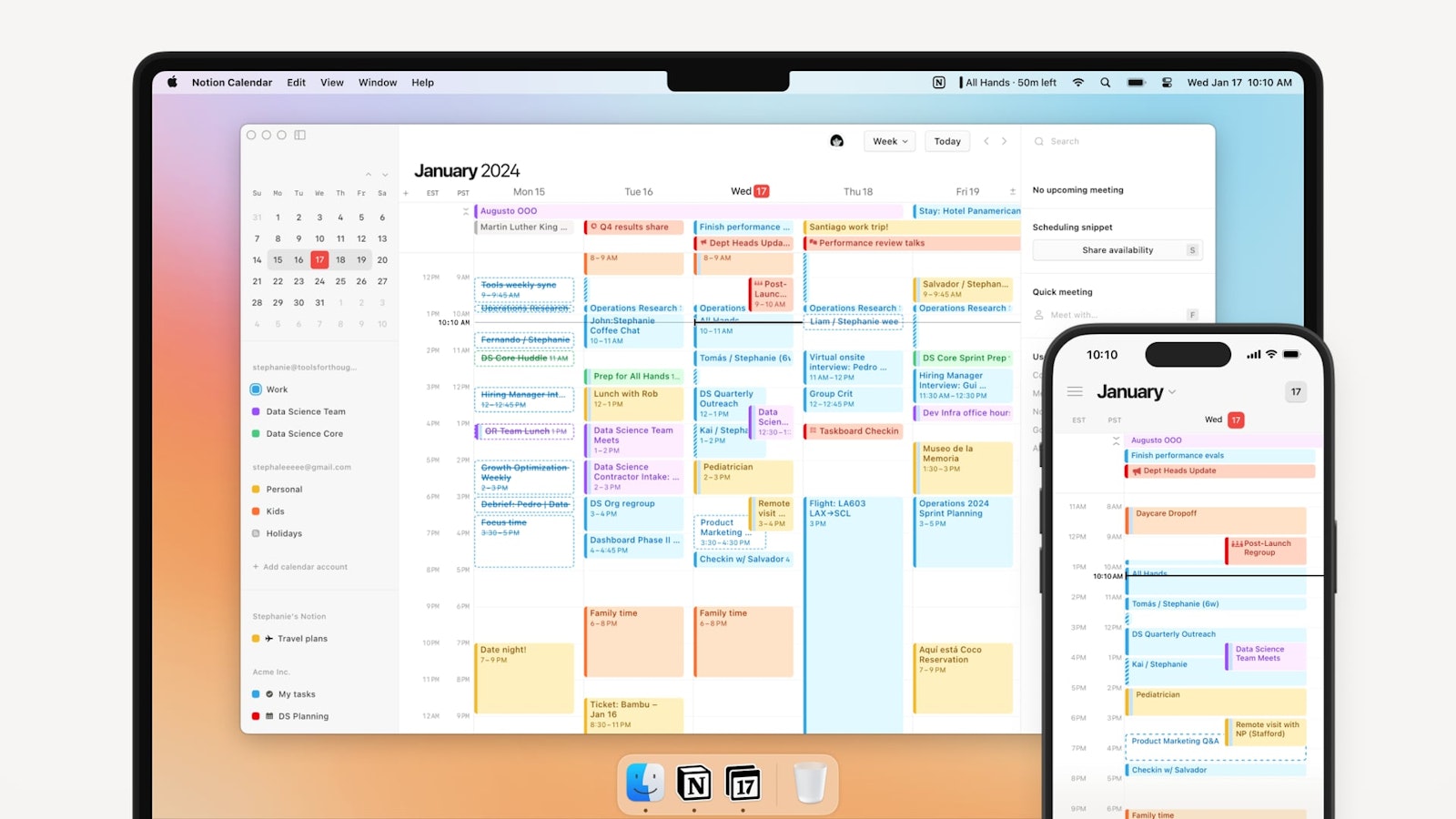 Notion Calendar App for Desktop and Mobile