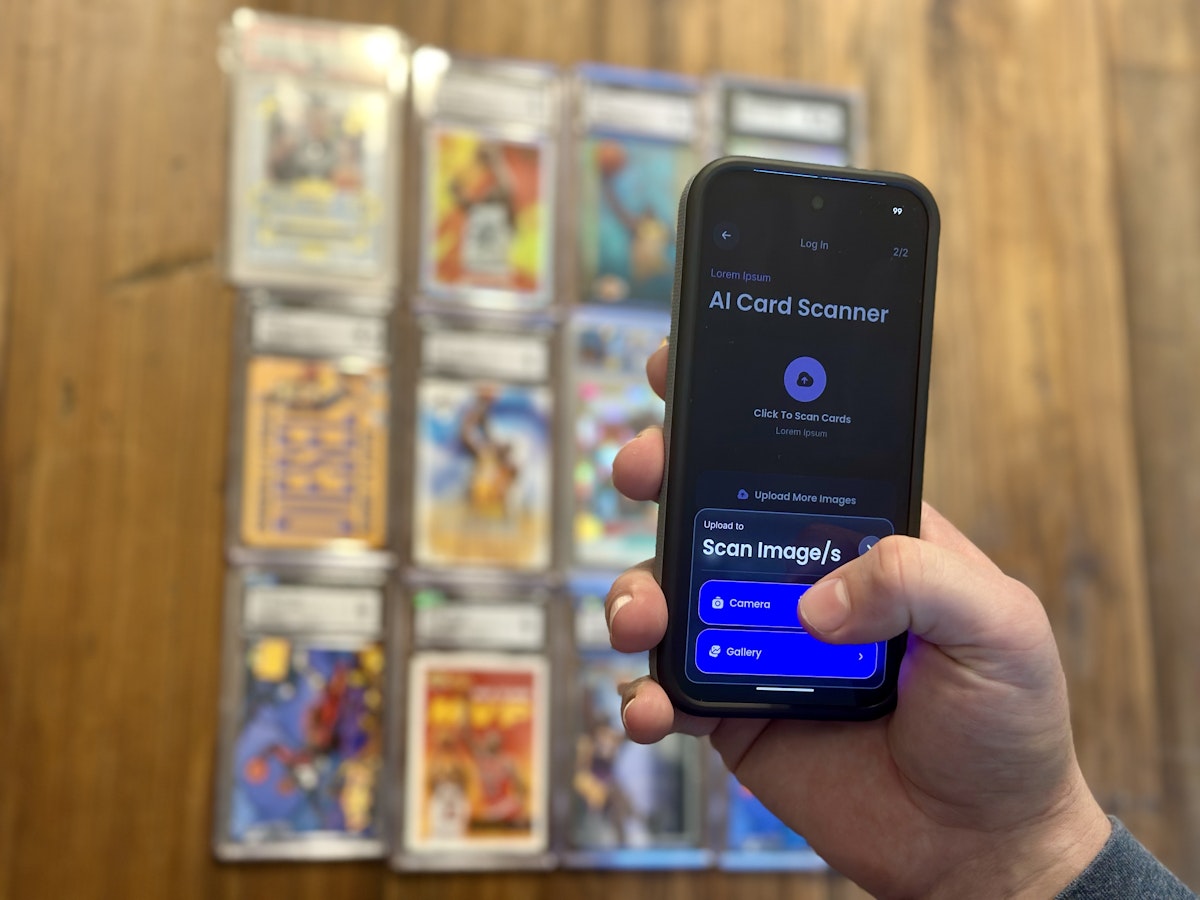 CEO; Greg scanning 12 graded cards at one time