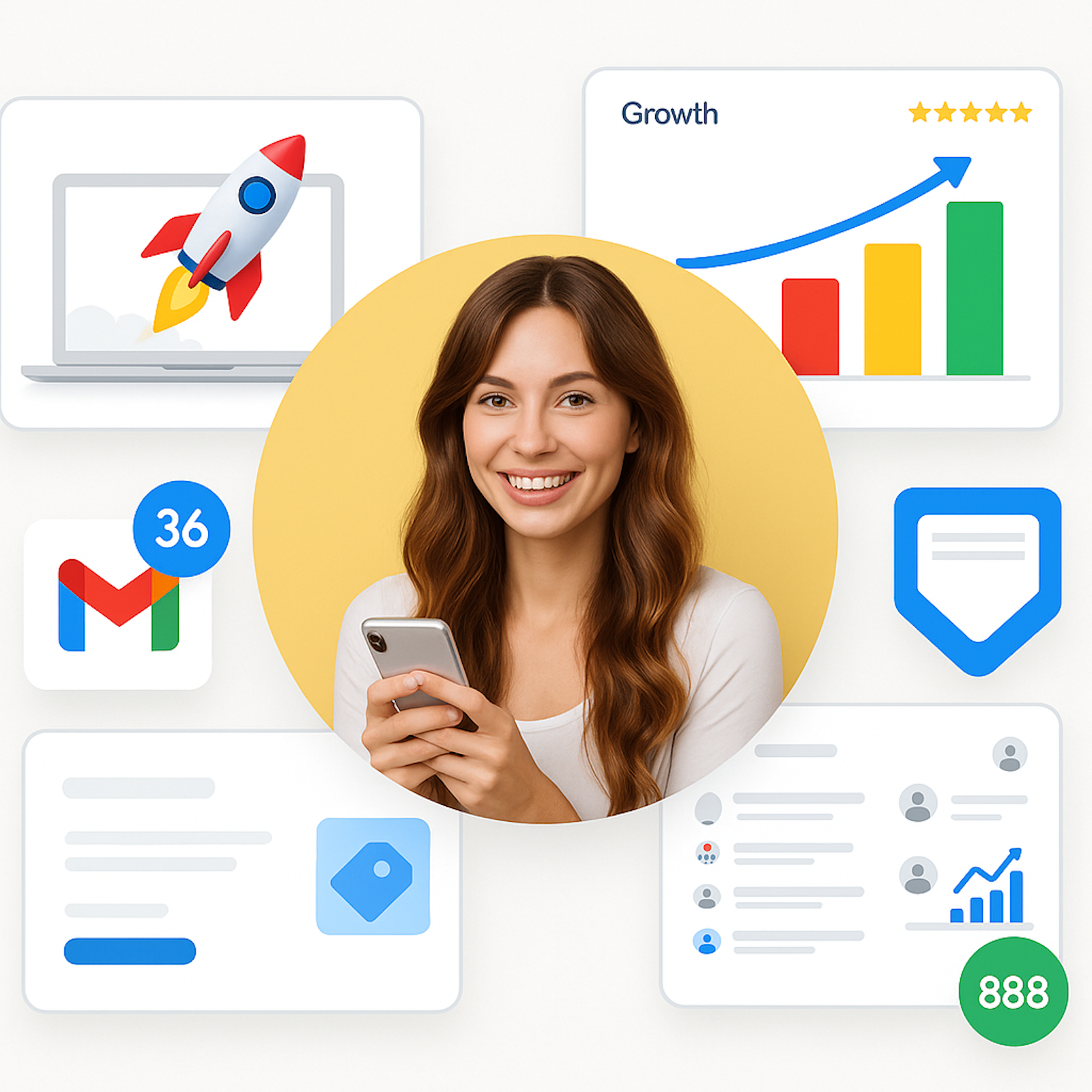 Illustration montrant les étapes de collaboration avec un Fractional CMO