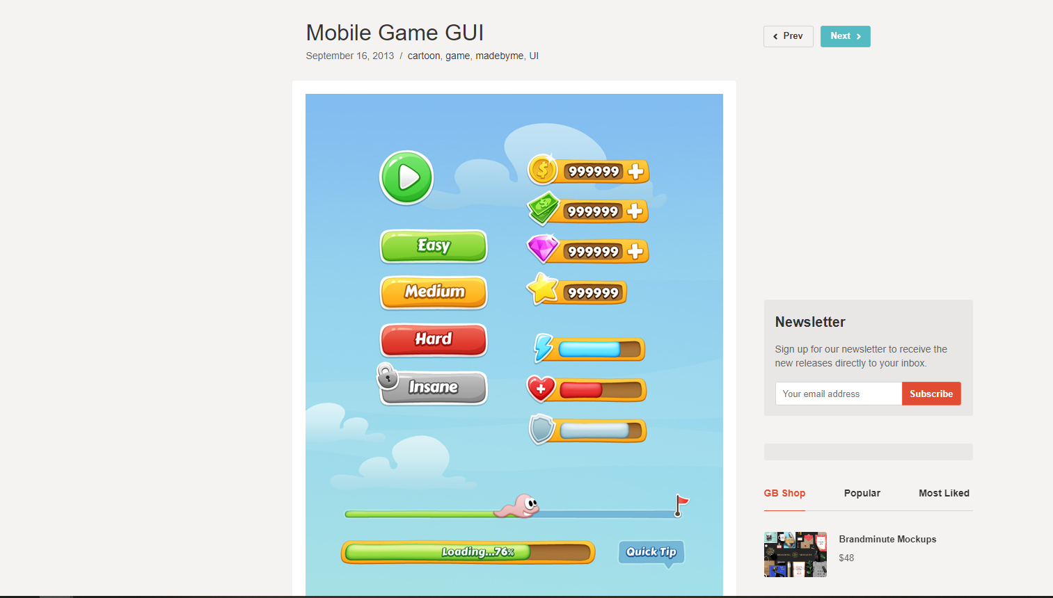 2D Game GUI  GameDev Market