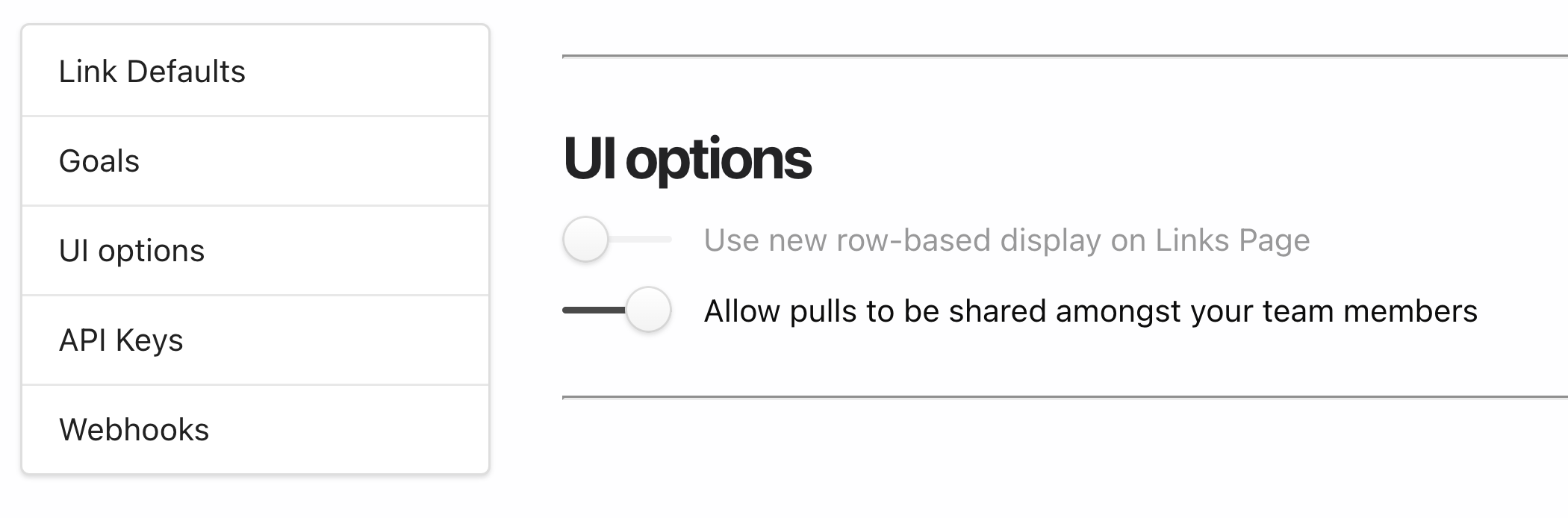 Toggle on the sharing option in Administrator settings