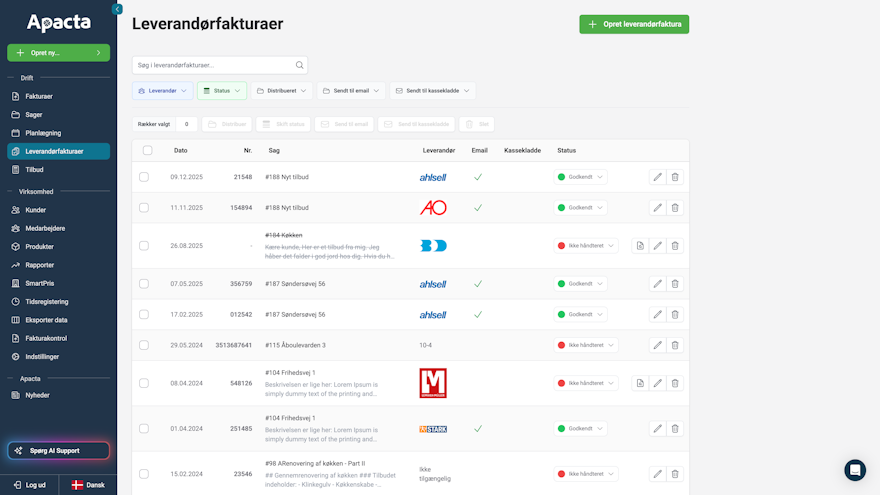 Nyt modul til leverandørfakturaer i test
