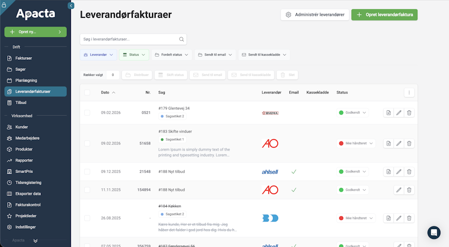 Guide til nyt leverandørfakturamodul