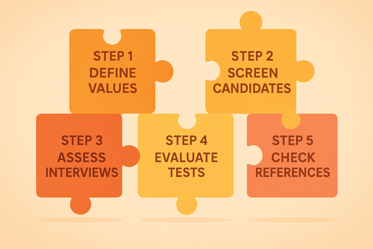 cultural fit, offshore hiring, remote work, team integration, interview questions, assessment tools, communication skills, core values