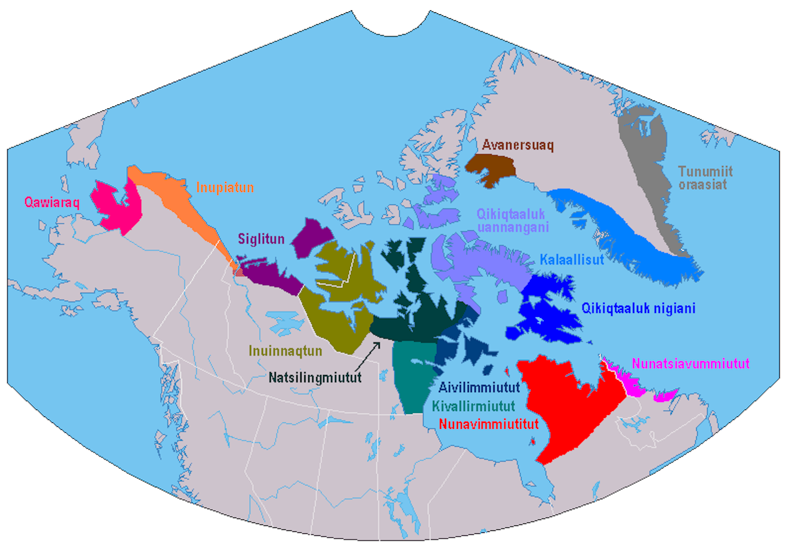 Dialects of Inuktitut