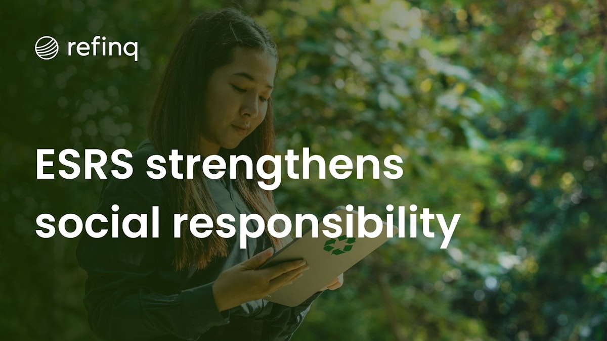 Illustration depicting enhanced social responsibility through ESRS reporting, showcasing sustainable business practices and community engagement.
