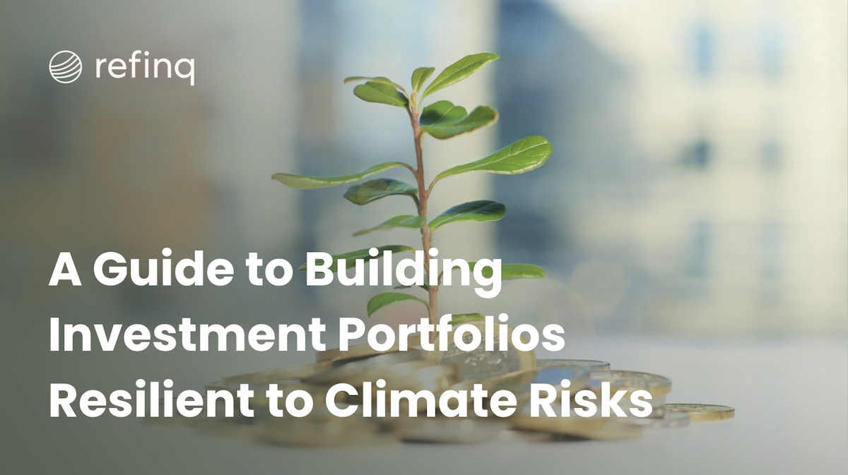 Financial advisor analyzing climate-resilient investment portfolio with ESG and climate risk data on digital dashboard