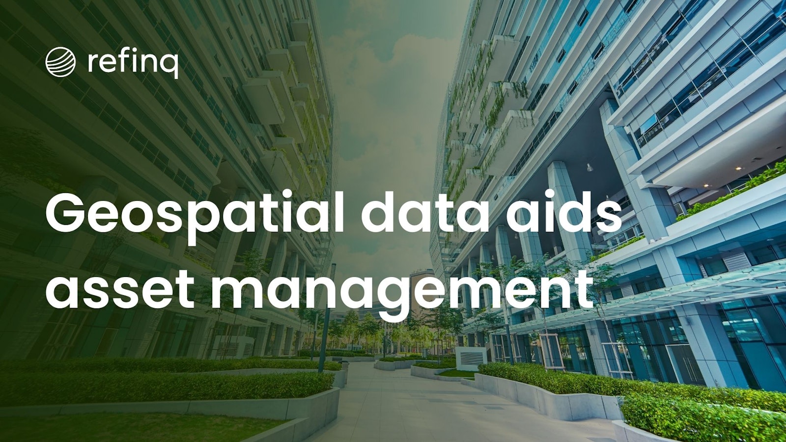 Illustration of Sustainable Asset Management using Geospatial Data: A digital map displaying various assets with eco-friendly icons, highlighting efficient resource management and environmental sustainability.