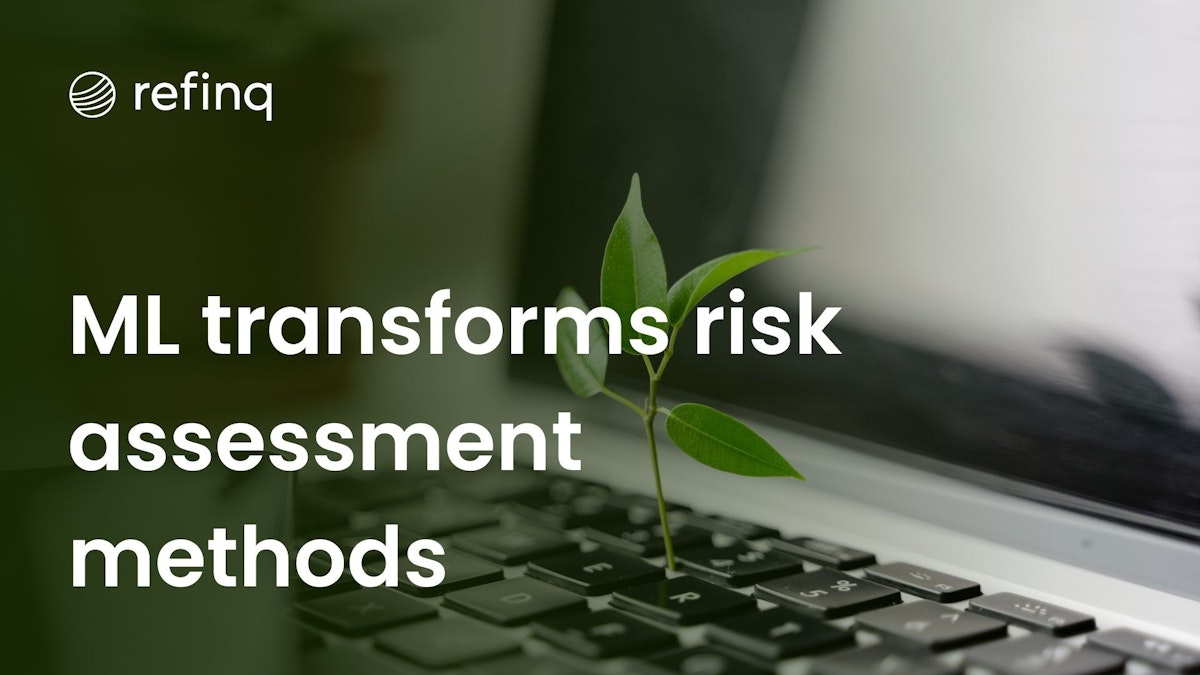 Illustration of machine learning algorithms improving risk assessment accuracy and efficiency