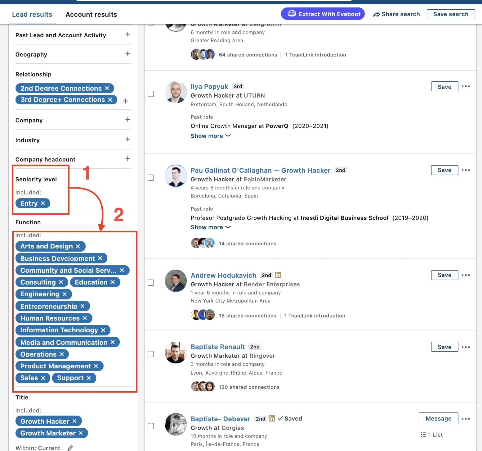 split slaes navigator searches with function