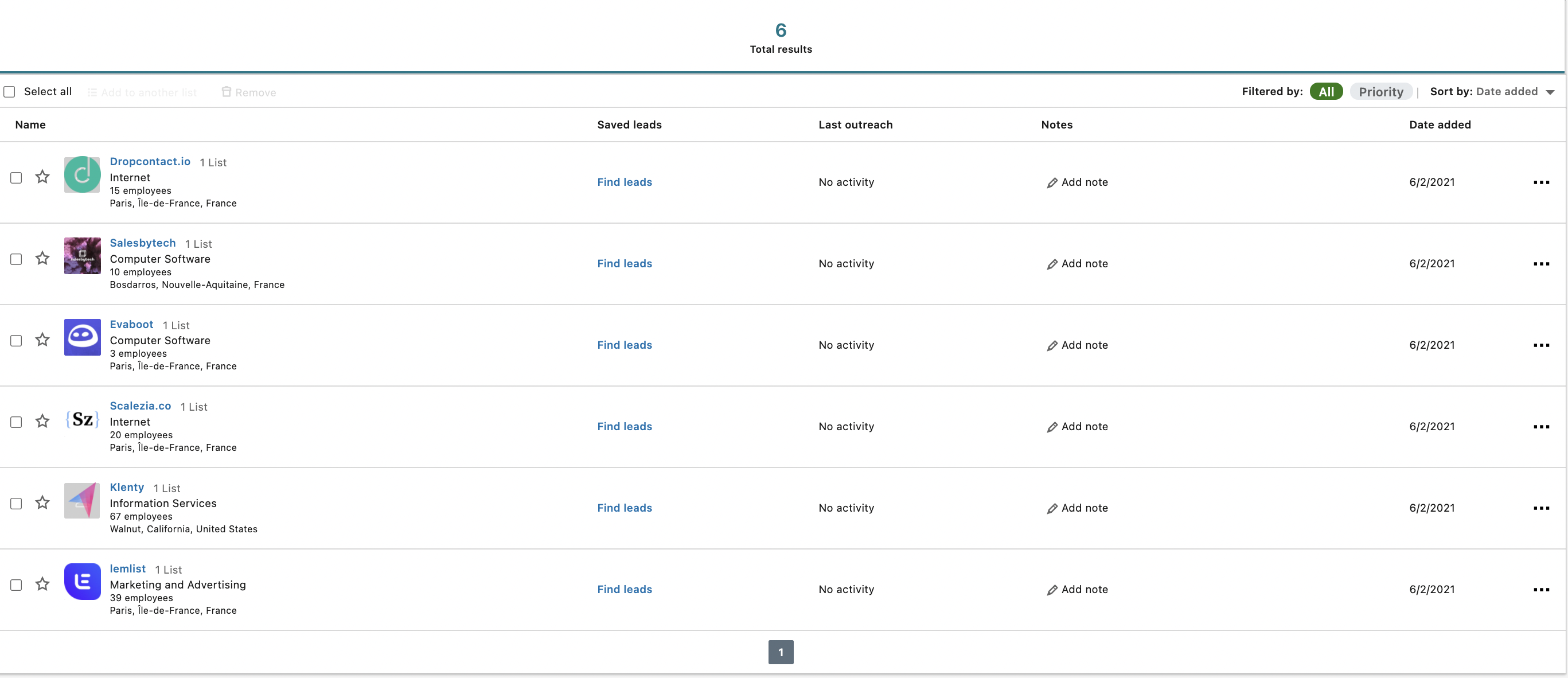 csv-import ergebnisse sales navigator 