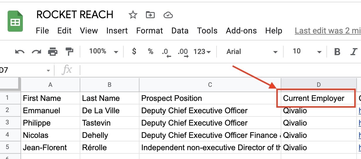 format data for rocket reach upload