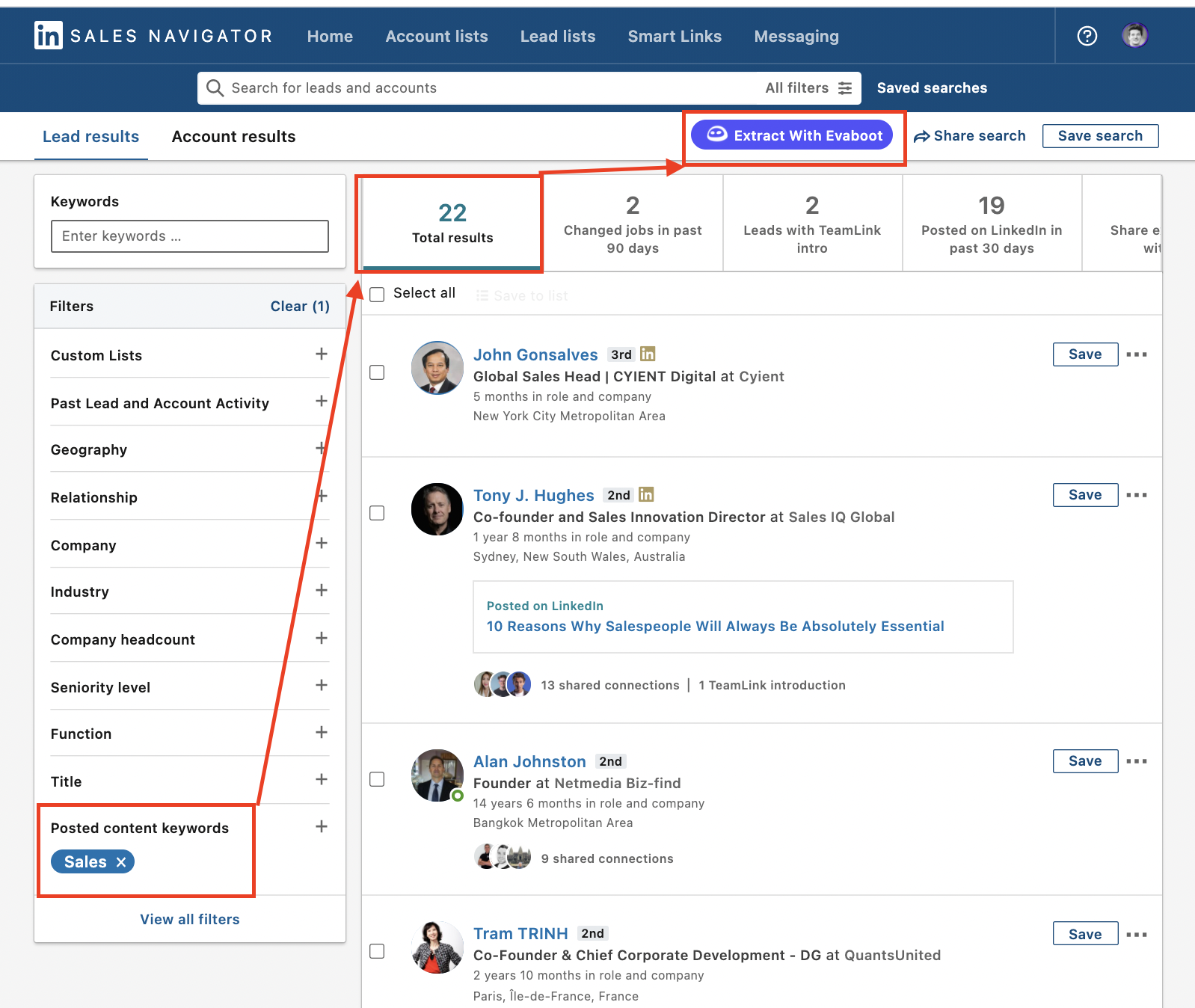 how posted content keyword works