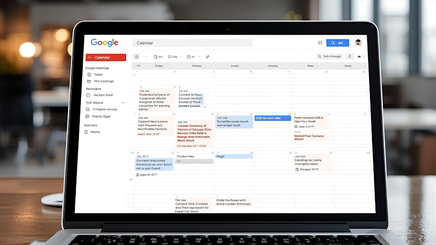 Google Calendar interface displaying scheduled events.
