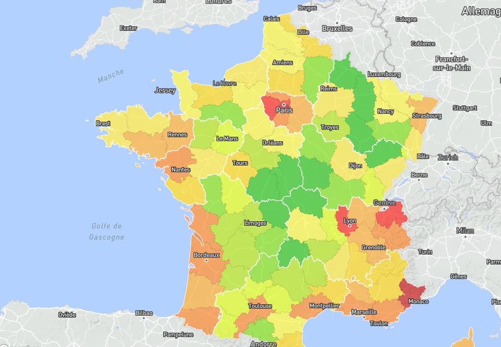 Carte Des Prix Immobilier 2024 : évolution Du M2 En France