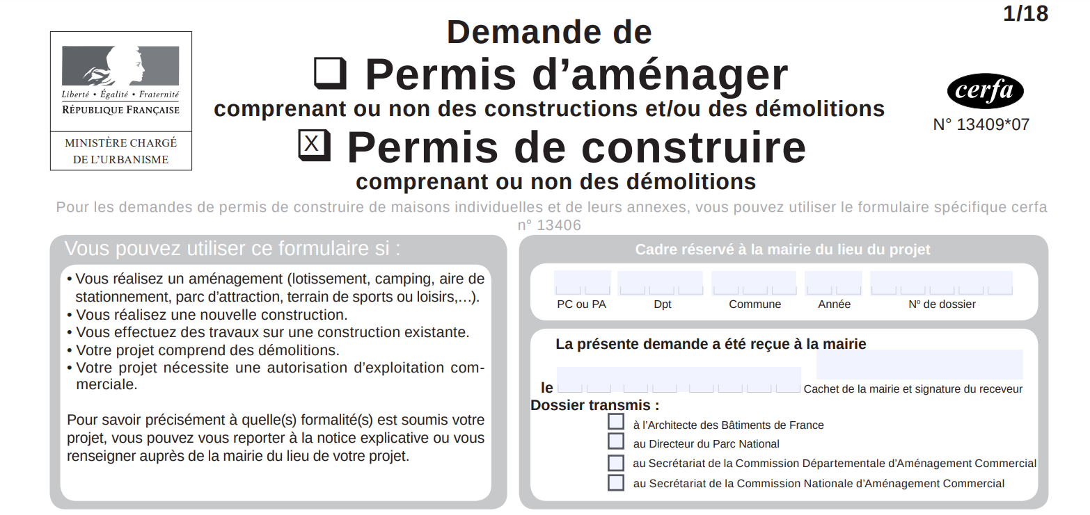 Cerfa Permis De Construire : Formulaire De Demande à Télécharger