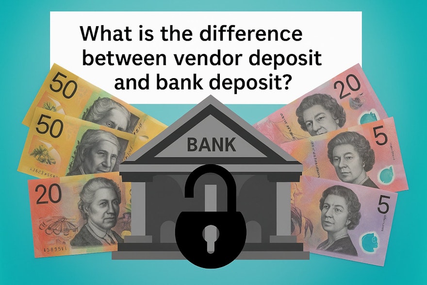 What is the difference between vendor deposit and bank deposit?