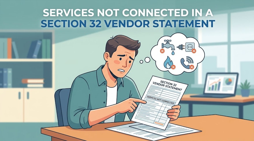 Services Not Connected in a Section 32 Vendor Statement