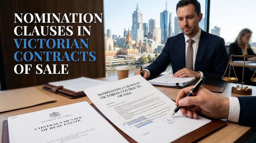 Nomination Clauses in Victorian Contracts of Sale