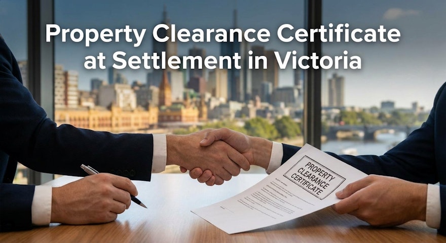 Property Clearance Certificate at Settlement in Victoria