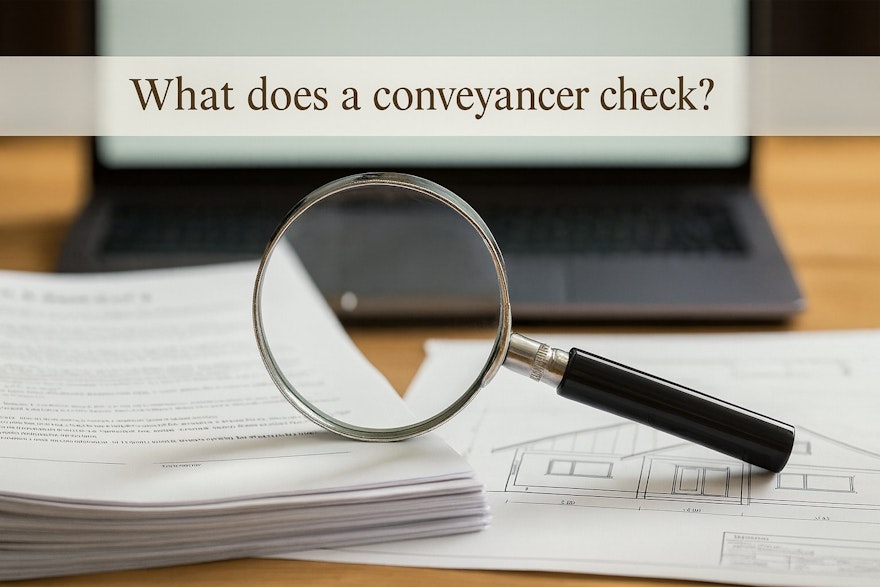 What does a conveyancer check?