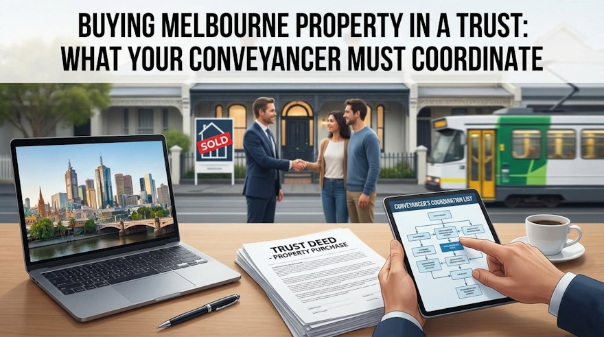 Buying Melbourne property in a trust: what your conveyancer must coordinate