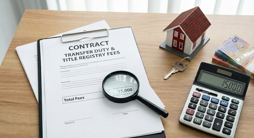 What are transfer duty and title registry fees?