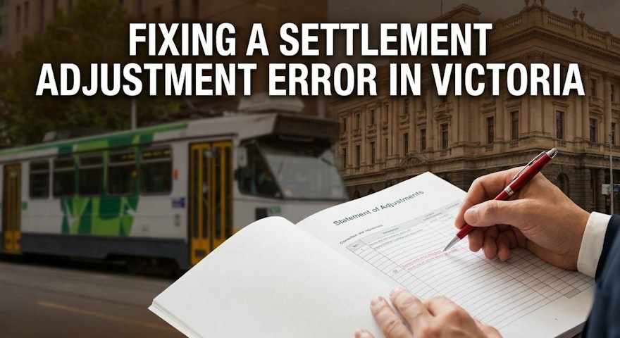 Fixing a Settlement Adjustment Error in Victoria