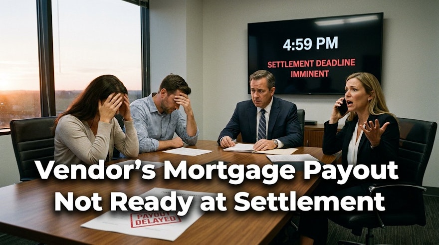 Vendor's Mortgage Payout Not Ready at Settlement