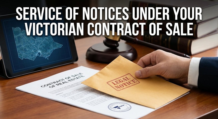 Service of Notices Under Your Victorian Contract of Sale