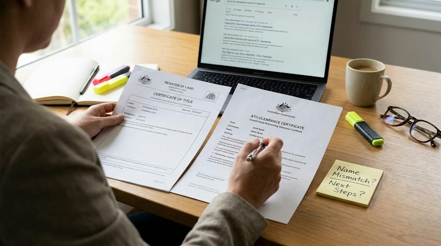 ATO Clearance Certificate Doesn't Match Your Title: Next Steps