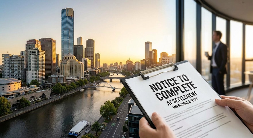 Notice to Complete at Settlement for Melbourne Buyers