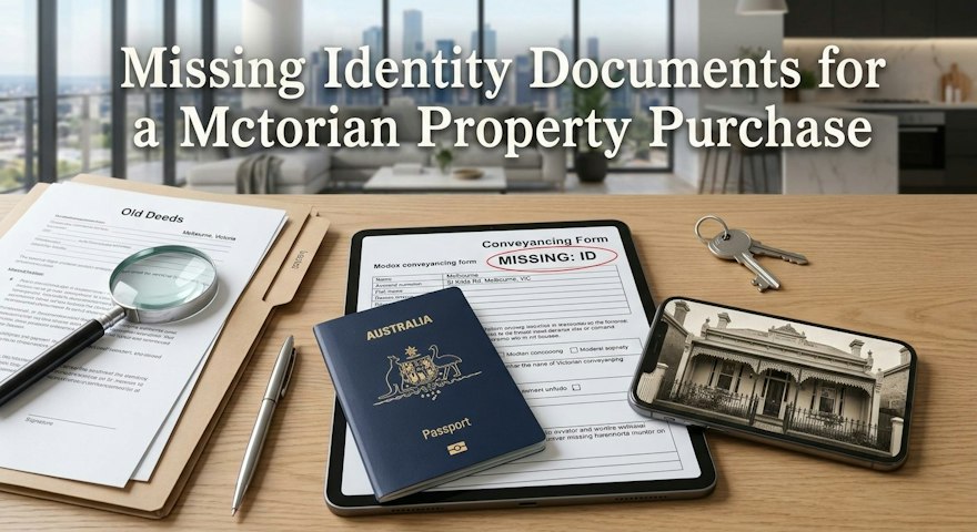 Missing Identity Documents for a Victorian Property Purchase
