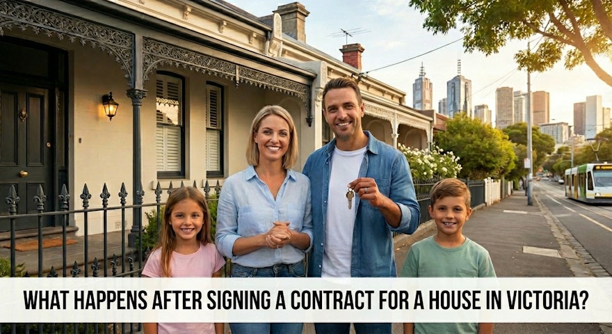 What happens after signing contract for house?