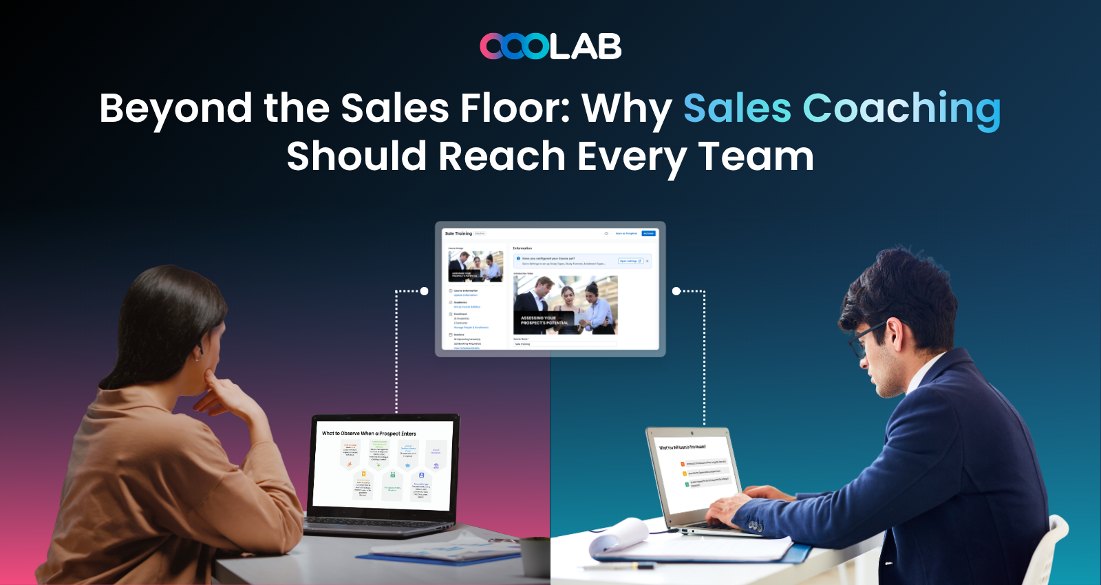 Sales and customer-facing teams training together on one LMS platform - LearningOS